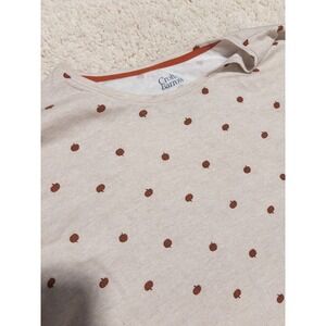 Croft & Barrow Womens Plus Size 3X Long Sleeve Pumpkin Print Crew Neck T Shirt